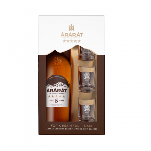 ARARAT - 5 Y.O. GIFTBOX (WITH 3 SHOT GLASSES)